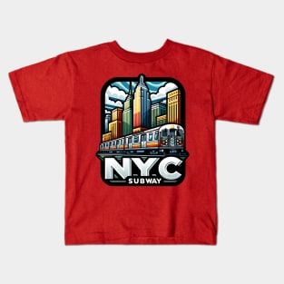 New York Subway NYC Subway Train Kids T-Shirt